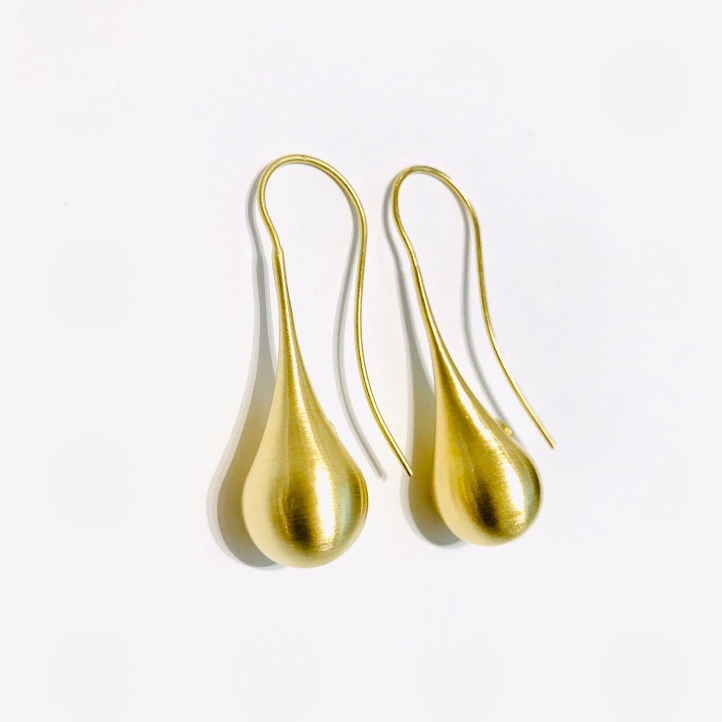 Earrings 925 Silver Hard Gold Plated 5.3g | Contemporary Designer Jewellery