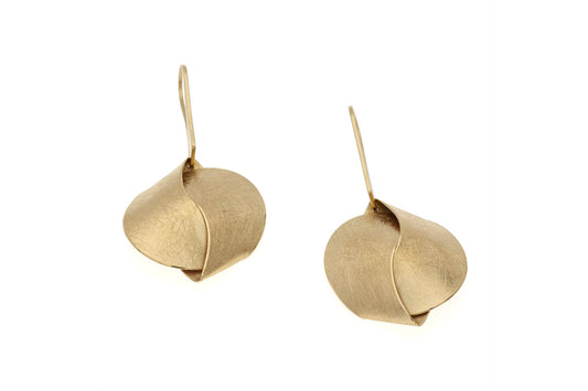 Gold Fold Earrings NR | Contemporary Designer Jewellery