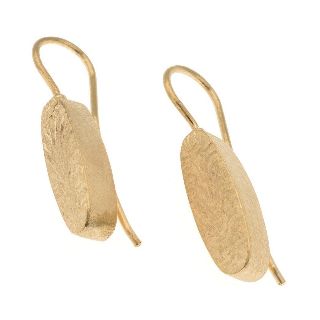 Gold Oval Earrings | Contemporary Designer Jewellery