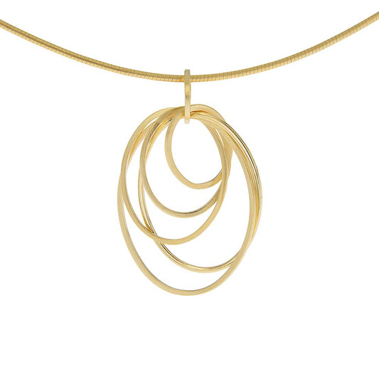 Gold Ovals Pendant | Contemporary Designer Jewellery