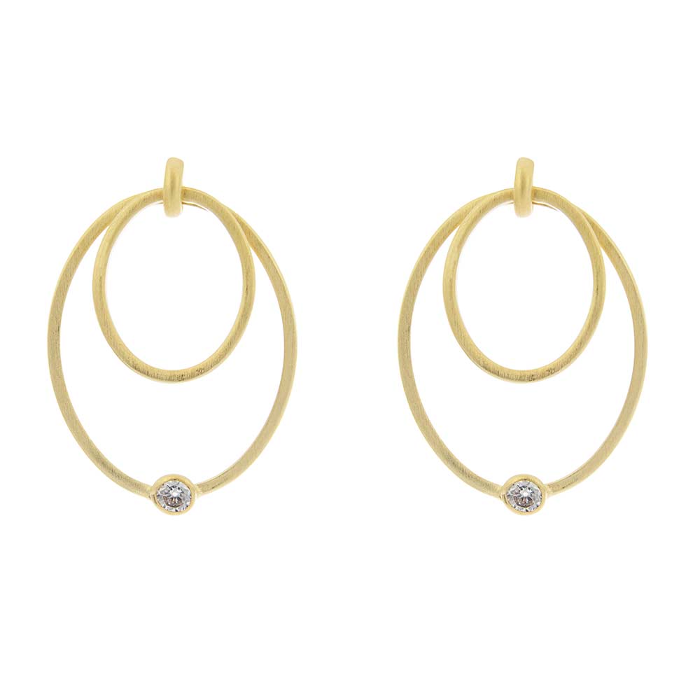 Gold Satin Earrings | Contemporary Designer Jewellery