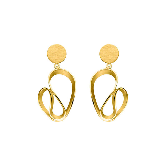 Gold Swirl Earrings | Contemporary Designer Jewellery