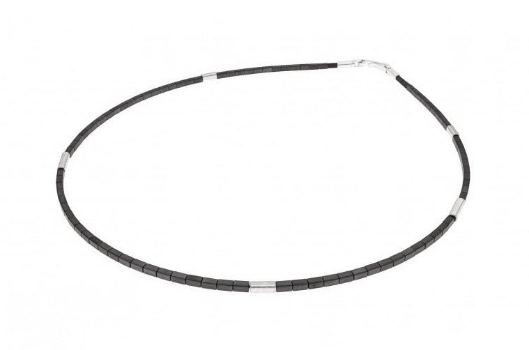 Hematite Square Necklace | Contemporary Designer Jewellery