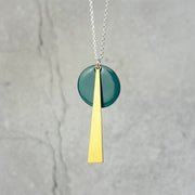 Jade Green Geometric Necklace | Contemporary Designer Jewellery