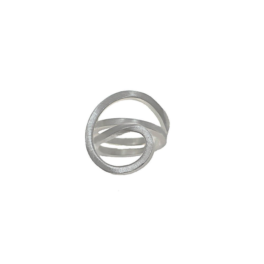 Matt Silver Tangle Ring | Contemporary Designer Jewellery