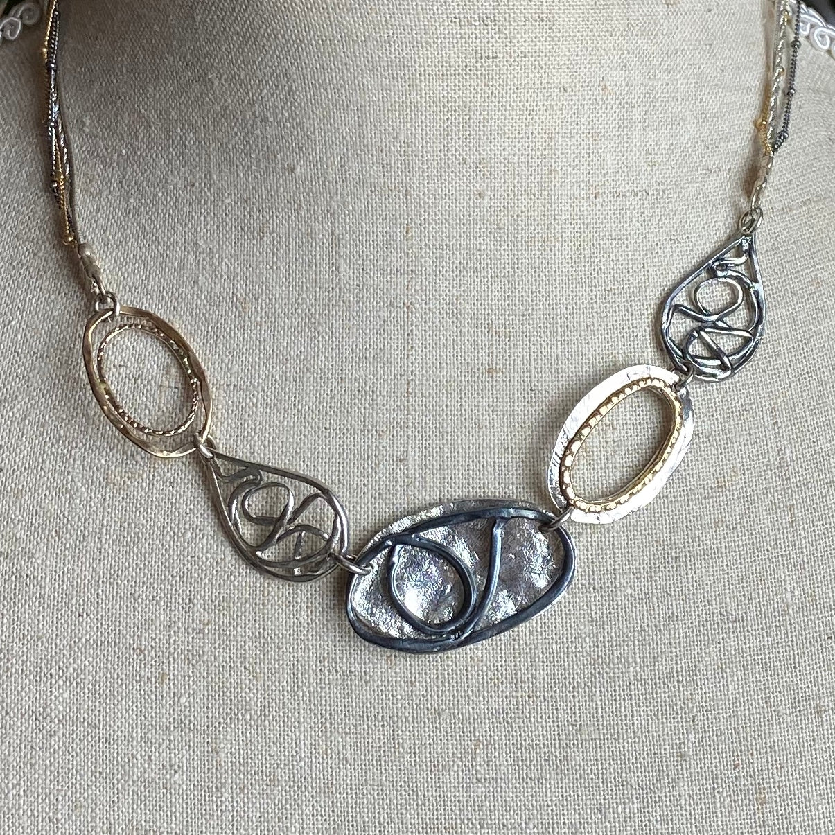 Mixed Metals Necklace | Contemporary Designer Jewellery