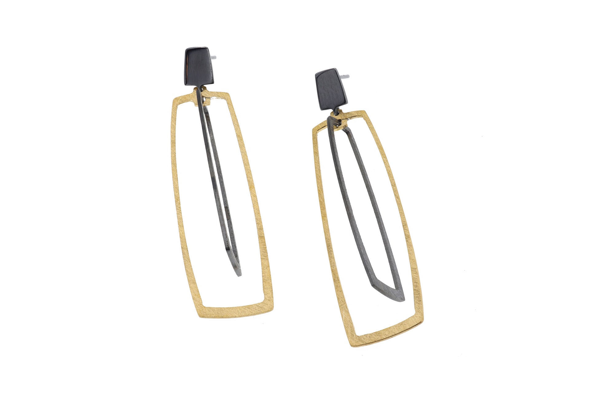 Open Rectangular Earrings | Contemporary Designer Jewellery