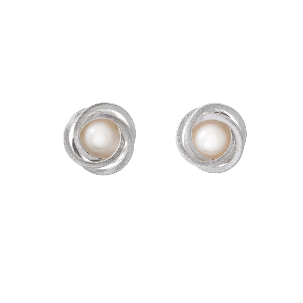 Pearl Swirl Earrings | Contemporary Designer Jewellery