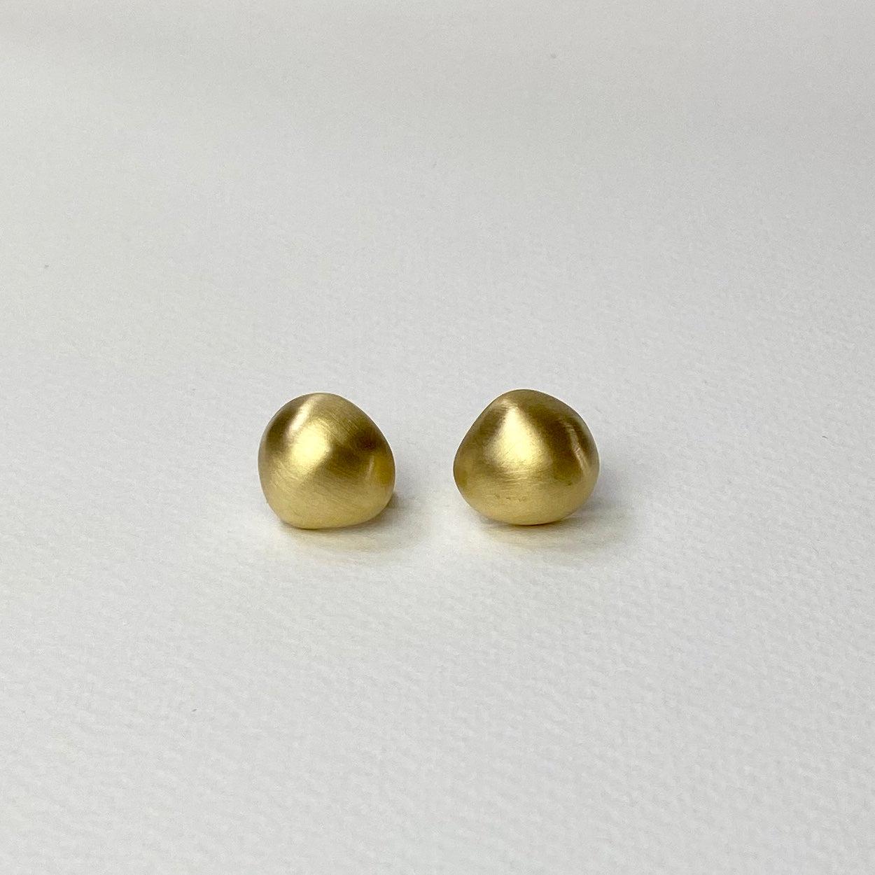 Satin Gold Earrings | Contemporary Designer Jewellery