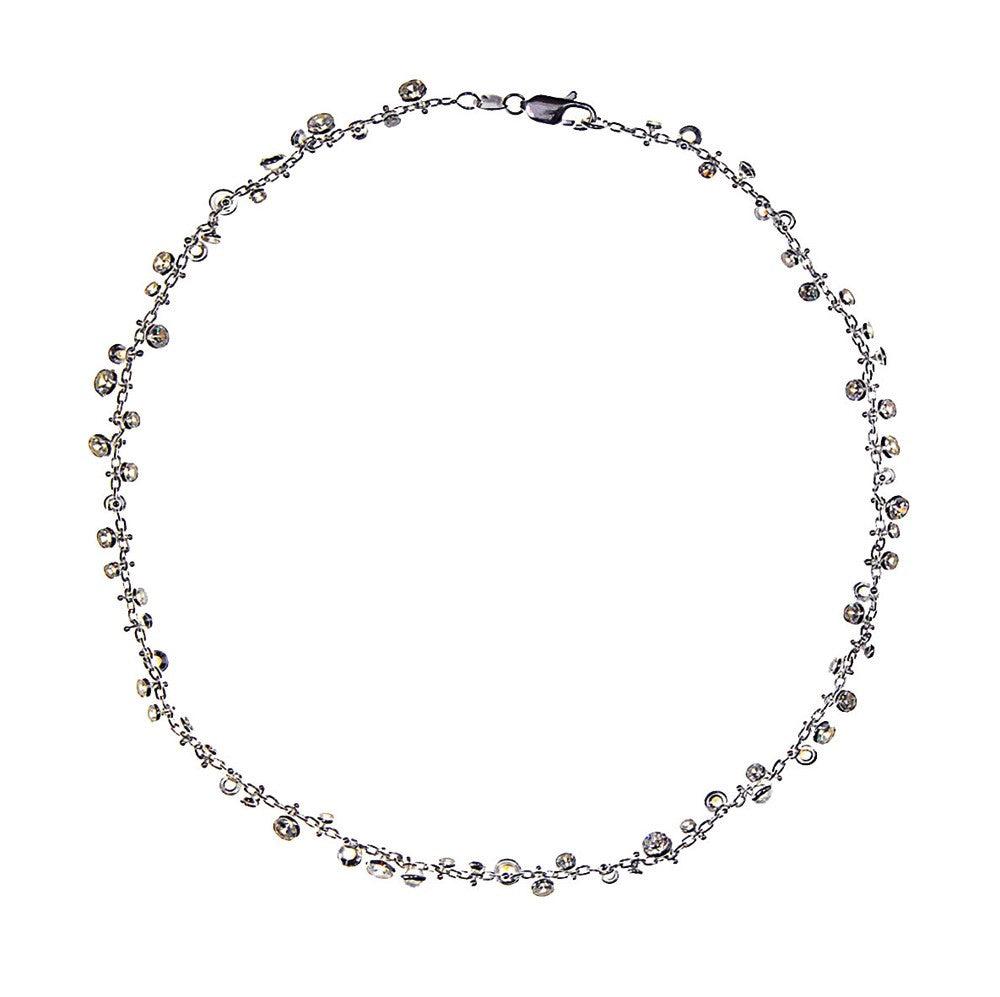 Silver CZ Necklace | Contemporary Designer Jewellery