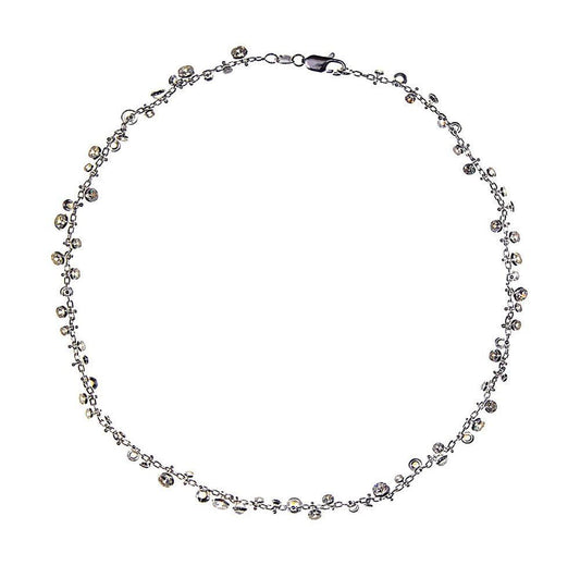 Silver CZ Necklace | Contemporary Designer Jewellery