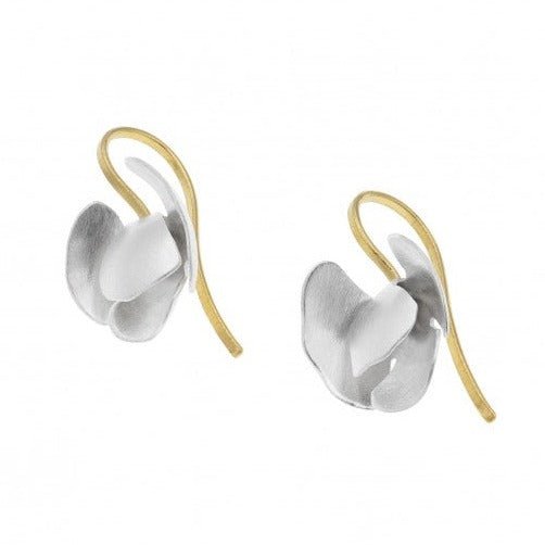 silver orchid earring | Contemporary Designer Jewellery