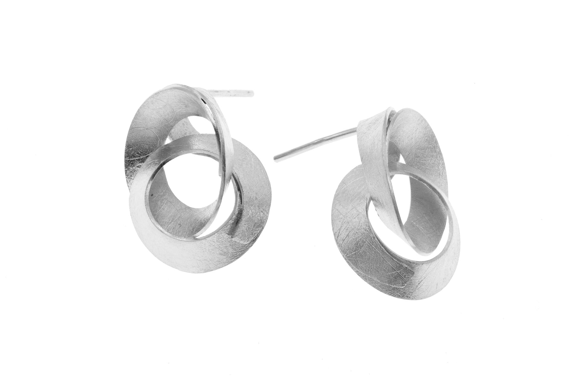 Silver Woven Studs | Contemporary Designer Jewellery