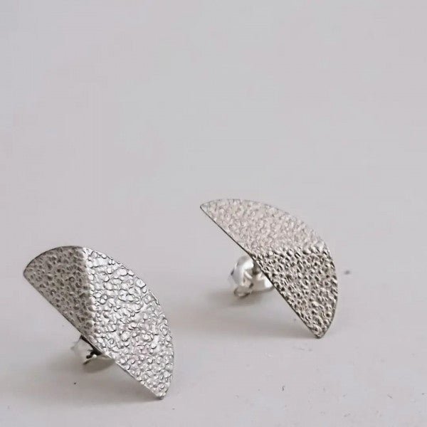 Small Half Disc Studs | Contemporary Designer Jewellery